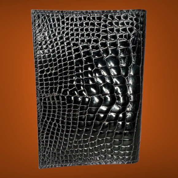 Hermes NIB GM Agenda Cover Black Alligator Mississippiensis Lisse - Picture 5 of 8